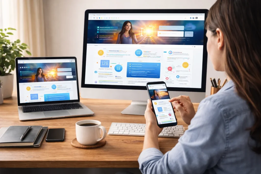Performing quality check on mobile responsiveness of the site